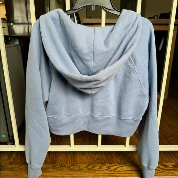 Abercrombie & Fitch Light Blue Cropped Hoodie - Picture 2 of 3